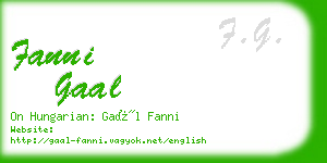 fanni gaal business card